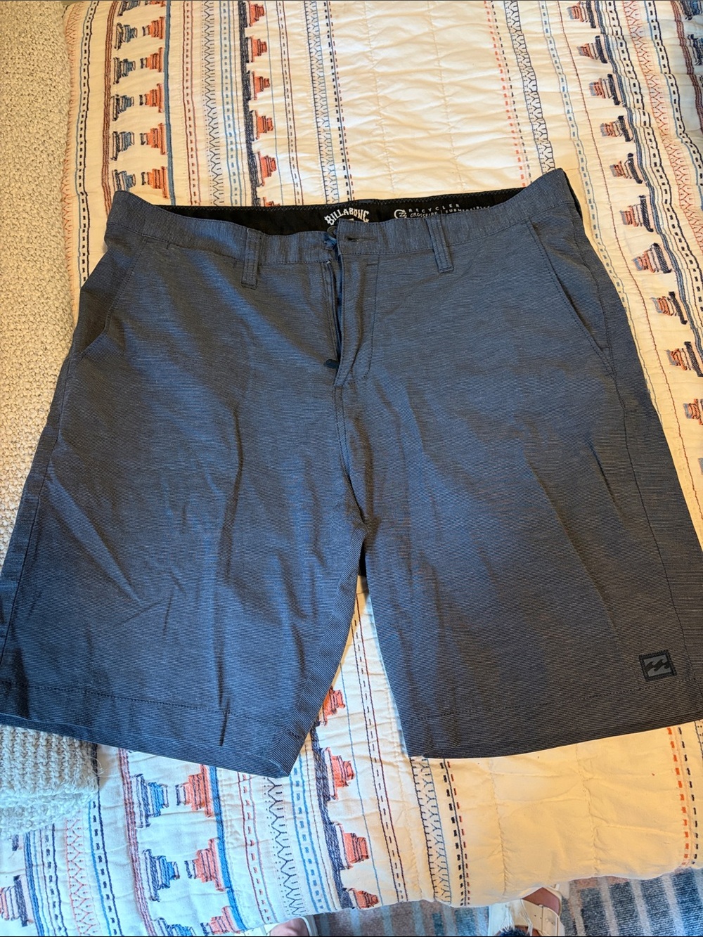 Billabong Men's Slate Blue Flat Front Stretch Shorts
